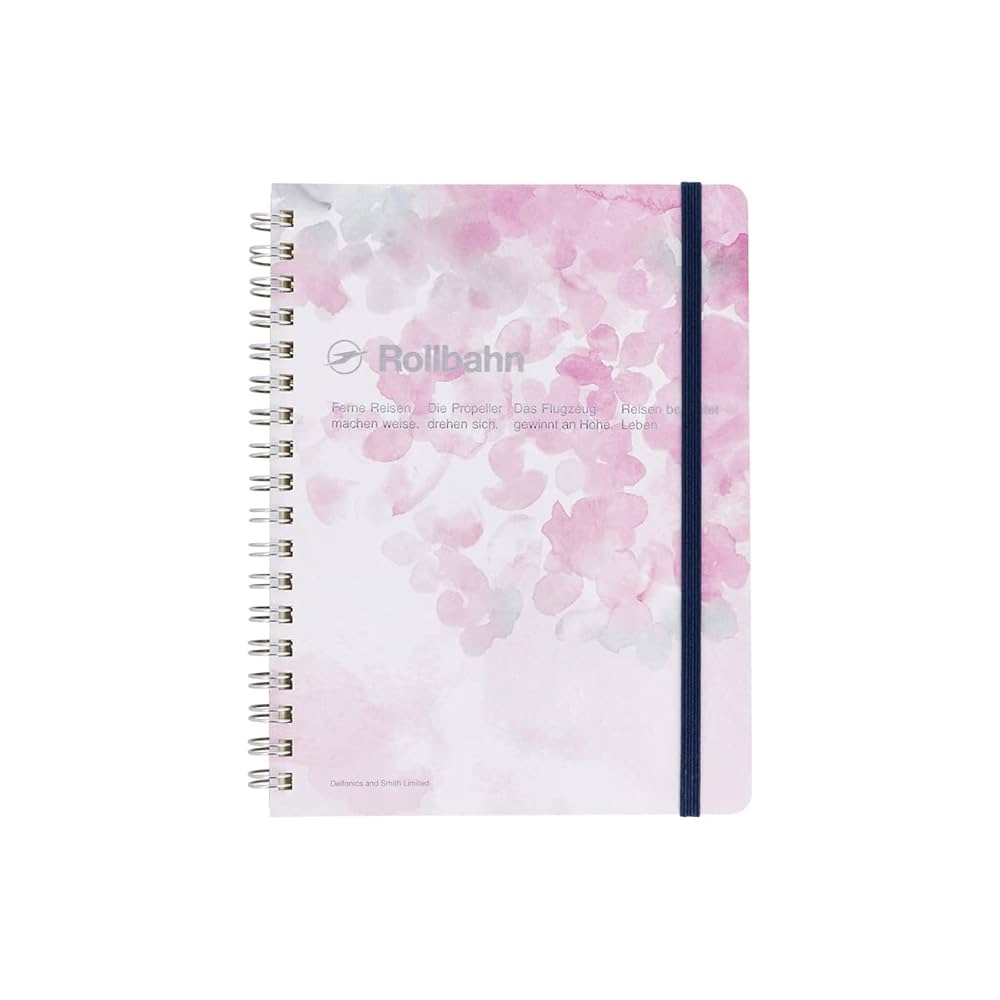 Rollbahn ポケット付きメモ L 桜　直営店チェリーブロッサム　3冊セット Rollbahn ポケット付きメモ L 桜 直営店チェリーブロッサム 3冊